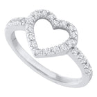 10kt White Gold Heart-Shaped Diamond Ring: A Mesmerizing Symbol of Love and Elegance Top View from Splendid Jewellery