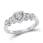 Dazzling Love Diamond Heart Ring Top View from Splendid Jewellery