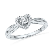 Load image into Gallery viewer, Captivating Love&#39;s Embrace Diamond Heart Ring Top View from Splendid Jewellery