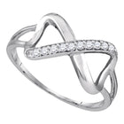 Eternal Love Diamond Infinity Ring Top View from Splendid Jewellery