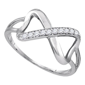 Eternal Love Diamond Infinity Ring Top View from Splendid Jewellery