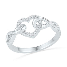 Load image into Gallery viewer, Eternal Love Diamond Heart Ring Top View from Splendid Jewellery