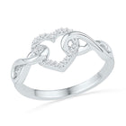 Eternal Love Diamond Heart Ring Top View from Splendid Jewellery
