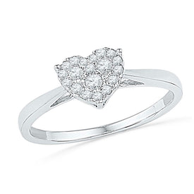 Captivating Love's Embrace Diamond Heart Ring Top View from Splendid Jewellery
