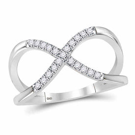 Eternal Love Diamond Infinity Ring Top View from Splendid Jewellery