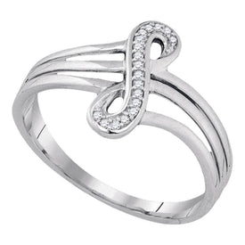 Dazzling Diamond Infinity Heart Ring Top View from Splendid Jewellery
