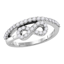 Load image into Gallery viewer, Eternity&#39;s Embrace Diamond Heart Ring Top View from Splendid Jewellery
