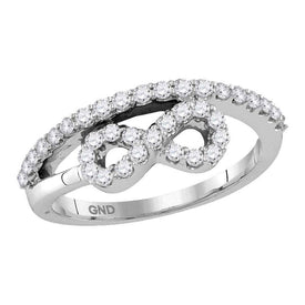 Eternity's Embrace Diamond Heart Ring Top View from Splendid Jewellery