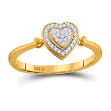 Load image into Gallery viewer, Captivating Love&#39;s Embrace Diamond Heart Ring Top View from Splendid Jewellery