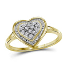 Captivating Love's Embrace Diamond Heart Ring Top View from Splendid Jewellery
