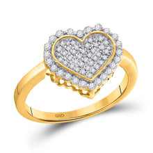 Load image into Gallery viewer, Radiant Love Diamond Heart Ring Top View from Splendid Jewellery