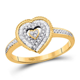 Enchanting Love Diamond Heart Ring Top View from Splendid Jewellery