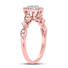 Load image into Gallery viewer, 14kt Rose Gold Diamond Heart Cluster Ring - A Captivating Symbol of Love and Elegance Side View 2 from Splendid Jewellery