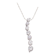 Load image into Gallery viewer, 14k White Gold Round Diamond Journey of Love Pendant  Top View from Splendid Jewellery