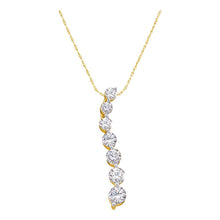 Load image into Gallery viewer, Radiant Love&#39;s Journey: 14kt Yellow Gold Diamond Pendant  Top View from Splendid Jewellery