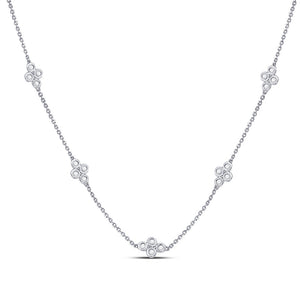 Diamond Pendant Necklace | 10kt Rose Gold Womens Round Diamond Fashion Necklace 1/4 Cttw | Splendid Jewellery GND