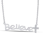Believe in Brilliance Diamond Cross Necklace  Top View from Splendid Jewellery