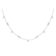 Load image into Gallery viewer, Radiant Brilliance: 10kt White Gold Round Diamond Pendant Necklace 1/3 Cttw Top view from the 10Kt White Gold Womens Round Diamond Fashion Necklace 1 3 Cttwpin246797 collection by Splendid Jewellery