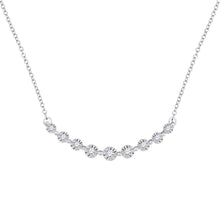 Load image into Gallery viewer, Radiant Elegance: 10kt White Gold Round Diamond Pendant Necklace 1/5 Cttw Top view from the 10Kt White Gold Womens Round Diamond Fashion Necklace 1 5 Cttwpin284006 collection by Splendid Jewellery
