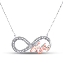 Load image into Gallery viewer, Eternal Love Diamond Infinity Pendant Necklace  Top View from Splendid Jewellery