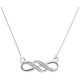 Eternal Love Diamond Infinity Pendant Necklace  Top View from Splendid Jewellery