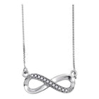 Eternal Love Diamond Infinity Pendant Necklace  Top View from Splendid Jewellery