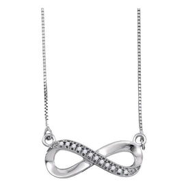 Eternal Love Diamond Infinity Pendant Necklace  Top View from Splendid Jewellery