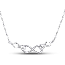 Load image into Gallery viewer, Eternal Love Diamond Infinity Pendant Necklace  Top View from Splendid Jewellery