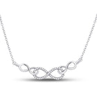 Eternal Love Diamond Infinity Pendant Necklace  Top View from Splendid Jewellery