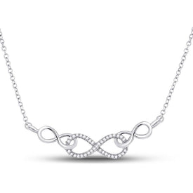 Eternal Love Diamond Infinity Pendant Necklace  Top View from Splendid Jewellery