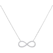 Load image into Gallery viewer, Eternal Love Diamond Infinity Pendant Necklace  Top View from Splendid Jewellery