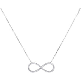 Eternal Love Diamond Infinity Pendant Necklace  Top View from Splendid Jewellery