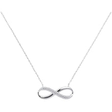 Load image into Gallery viewer, Eternal Love Diamond Infinity Pendant Necklace  Top View from Splendid Jewellery