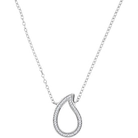 Enchanting Teardrop Diamond Pendant Necklace  Top View from Splendid Jewellery