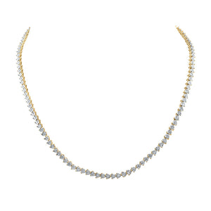 Diamond Pendant Necklace | 10kt Yellow Gold Womens Round Diamond Heart 18-inch Link Necklace 2-1/3 Cttw | Splendid Jewellery GND