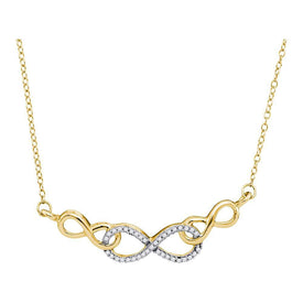 Eternal Love Diamond Infinity Pendant Necklace  Top View from Splendid Jewellery