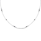 Mesmerizing Midnight Spark Diamond Pendant Necklace - Top View