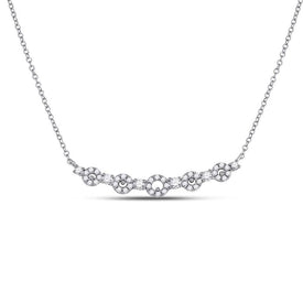 Enchanting Love Story Diamond Pendant Necklace - Top View