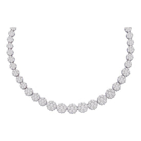 Captivating Blossom Diamond Pendant Necklace - Top View