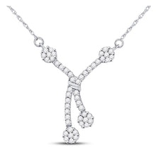 Load image into Gallery viewer, Enchanting Blossom Diamond Pendant Necklace  Top View from Splendid Jewellery