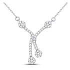 Enchanting Blossom Diamond Pendant Necklace  Top View from Splendid Jewellery