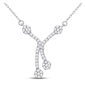 Enchanting Blossom Diamond Pendant Necklace  Top View from Splendid Jewellery