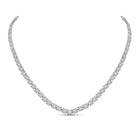 Radiant Blossom Diamond Pendant Necklace - Top View