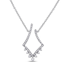 Load image into Gallery viewer, Radiant Reflections: 14kt White Gold Diamond Elegance Necklace  Top View from Splendid Jewellery