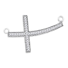 Load image into Gallery viewer, Eternal Love Diamond Cross Pendant Necklace  Top View from Splendid Jewellery