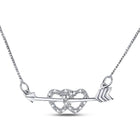 Love's Eternal Arrow Diamond Pendant Necklace  Top View from Splendid Jewellery