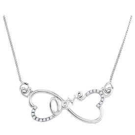 Eternal Love Diamond Heart Necklace  Top View from Splendid Jewellery