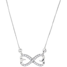 Load image into Gallery viewer, Eternal Love Diamond Infinity Heart Pendant Necklace  Top View from Splendid Jewellery
