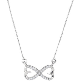Eternal Love Diamond Infinity Heart Pendant Necklace  Top View from Splendid Jewellery