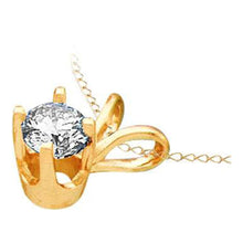 Load image into Gallery viewer, Radiant Romance: 14kt Yellow Gold Diamond Solitaire Pendant  Top View from Splendid Jewellery